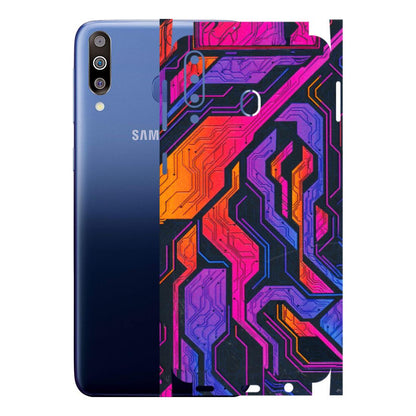 Samsung M/F/Note/Flip and C Phone Skins (All Models) - Tech Circuits Futuristic - 3D Embossed Finish (L-07) Samsung Galaxy M30