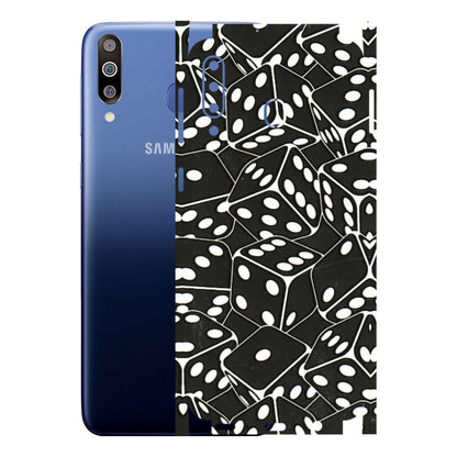 Samsung M/F/Note/Flip and C Phone Skins (All Models) - Big Black Dices - 3D Embossed Finish (L-106) Samsung Galaxy M30