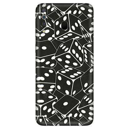 Samsung M/F/Note/Flip and C Phone Skins (All Models) - Big Black Dices - 3D Embossed Finish (L-106) Samsung Galaxy M30