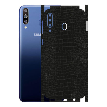Samsung M/F/Note/Flip and C Phone Skins (All Models) - Snake Leather Black - 3D Embossed Finish (L-107) Samsung Galaxy M30