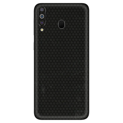 Samsung M/F/Note/Flip and C Phone Skins (All Models) - Black honeycomb - 3D Embossed Finish (L-114) Samsung Galaxy M30