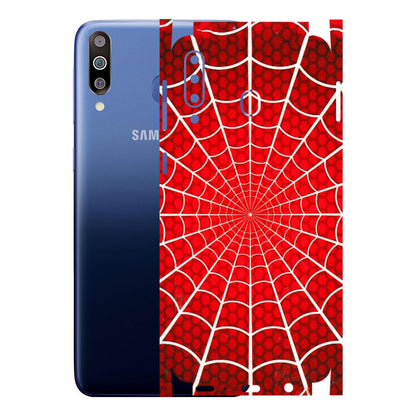 Samsung M/F/Note/Flip and C Phone Skins (All Models) - Classic Spidey Web - 3D Embossed Finish (L-115) Samsung Galaxy M30