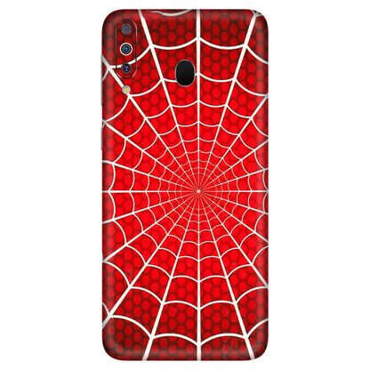 Samsung M/F/Note/Flip and C Phone Skins (All Models) - Classic Spidey Web - 3D Embossed Finish (L-115) Samsung Galaxy M30