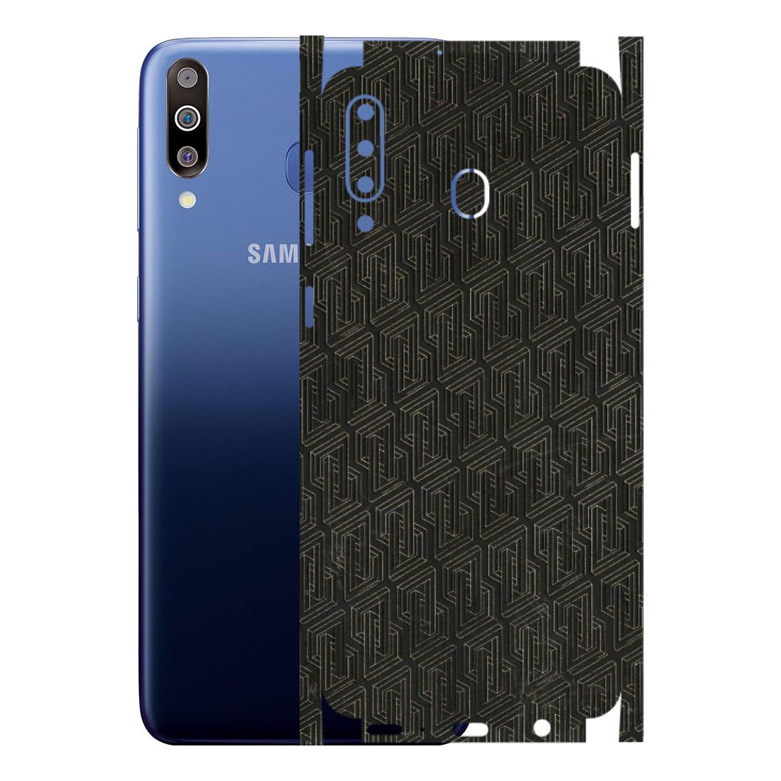 Samsung M/F/Note/Flip and C Phone Skins (All Models) - Black Abstract Pattern - 3D Embossed Finish (L-117) Samsung Galaxy M30