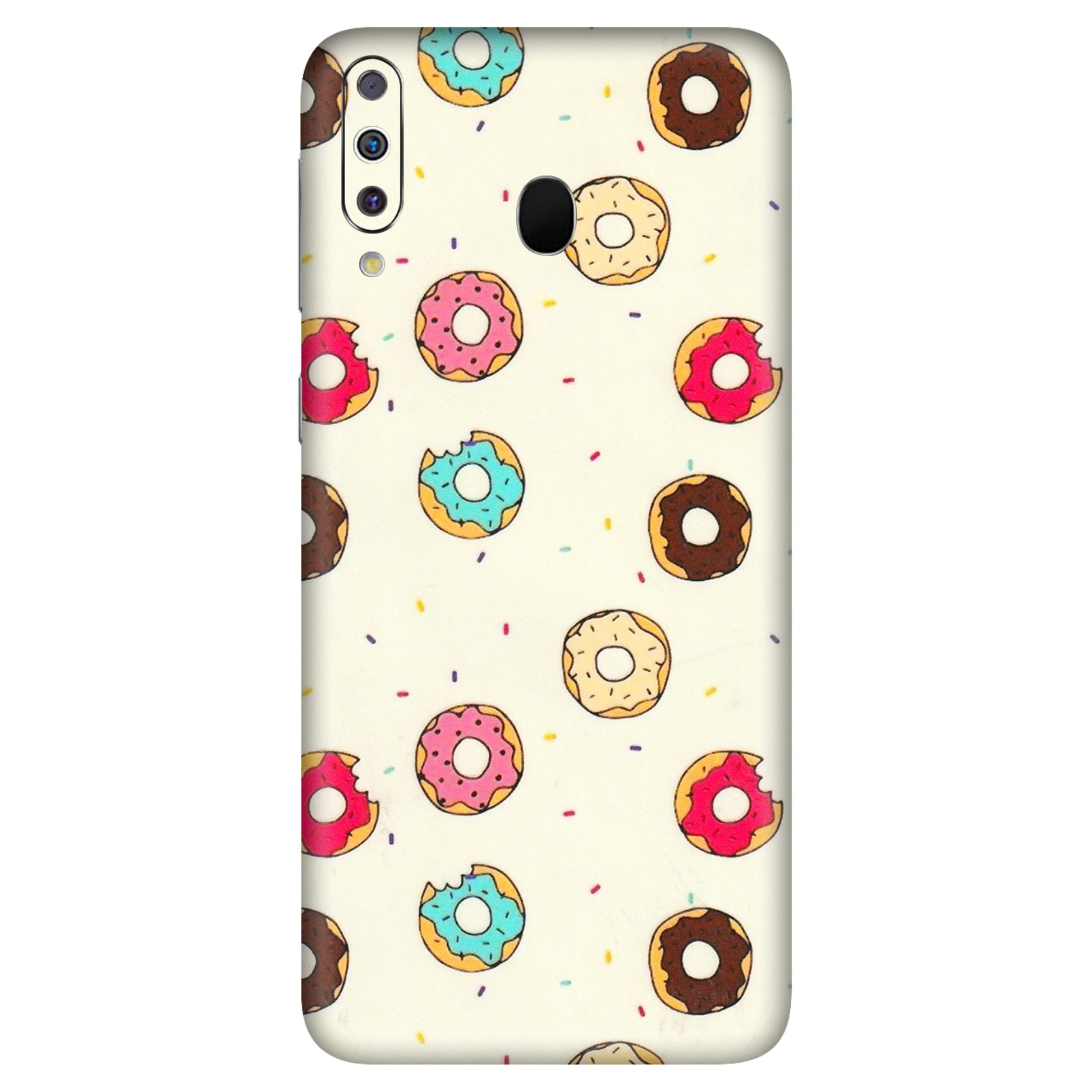Samsung M/F/Note/Flip and C Phone Skins (All Models) - Mini Donuts Doodle Art - 3D Embossed Finish (L-122) Samsung Galaxy M30