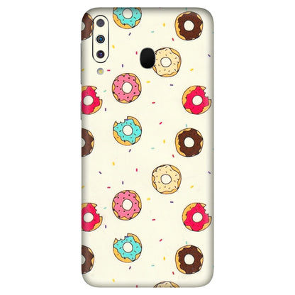 Samsung M/F/Note/Flip and C Phone Skins (All Models) - Mini Donuts Doodle Art - 3D Embossed Finish (L-122) Samsung Galaxy M30