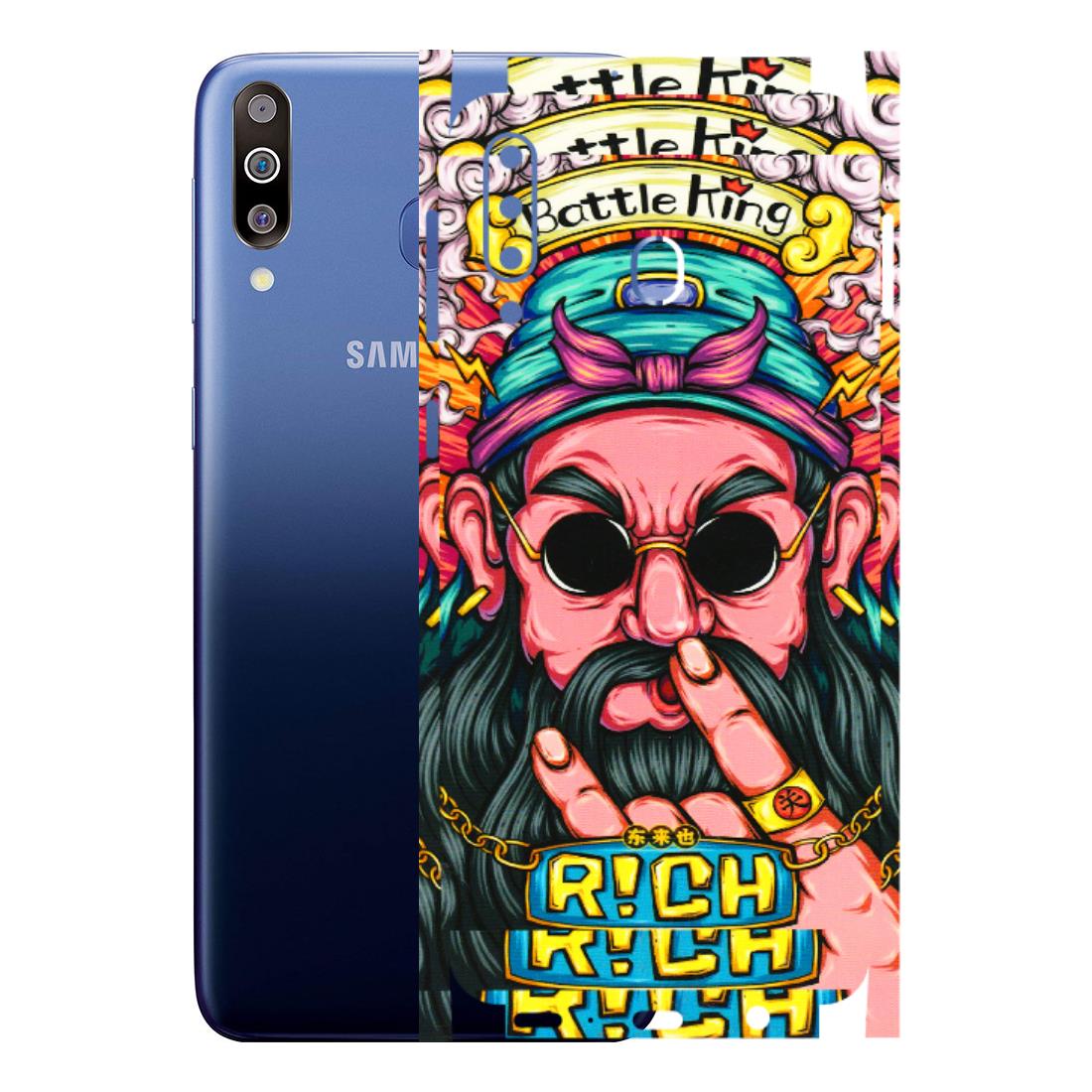 Samsung M/F/Note/Flip and C Phone Skins (All Models) - Battle King Dude Face - 3D Embossed Finish (L-178) Samsung Galaxy M30