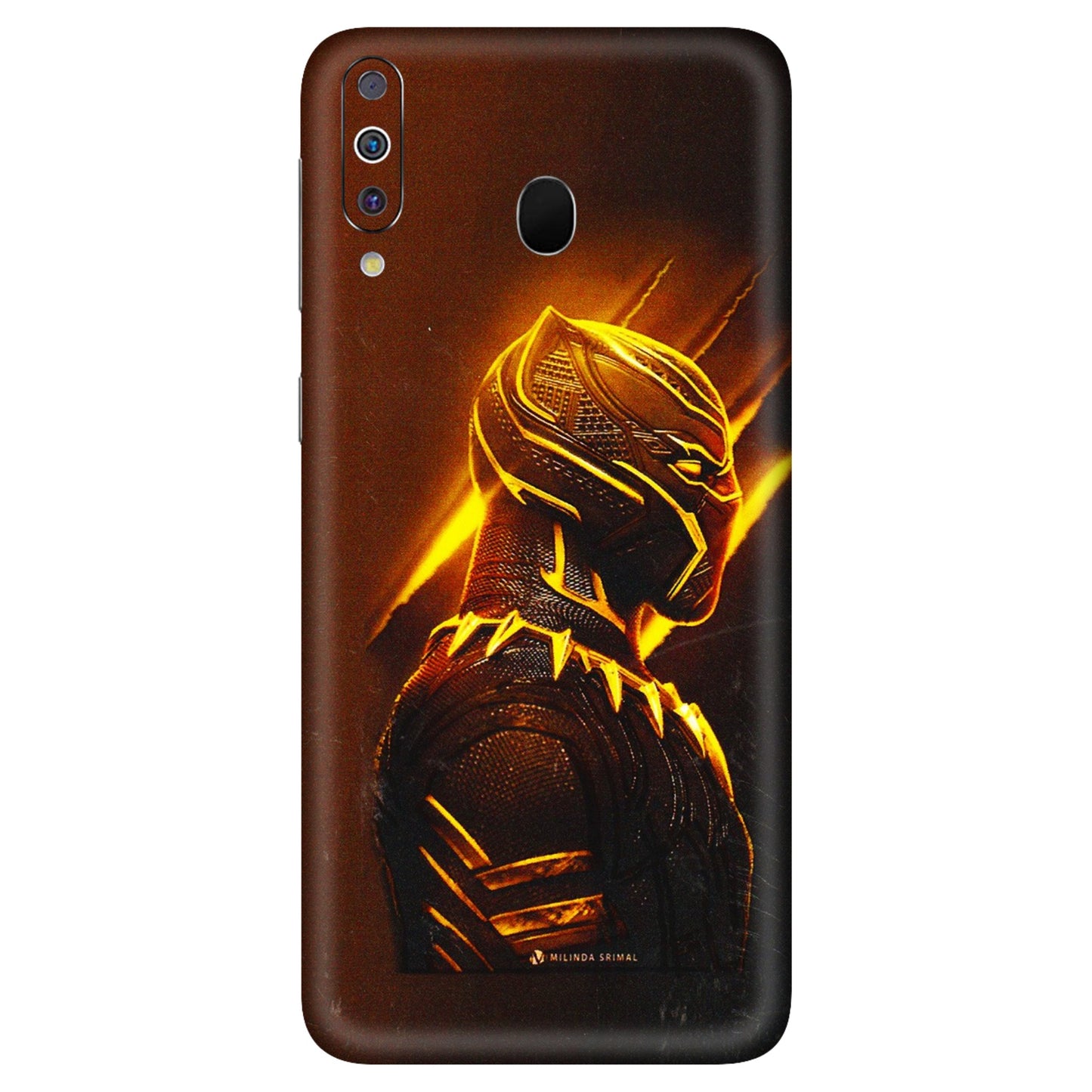 Samsung M/F/Note/Flip and C Phone Skins (All Models) - Gold Black Panther - 3D Embossed Finish (L-181) Samsung Galaxy M30