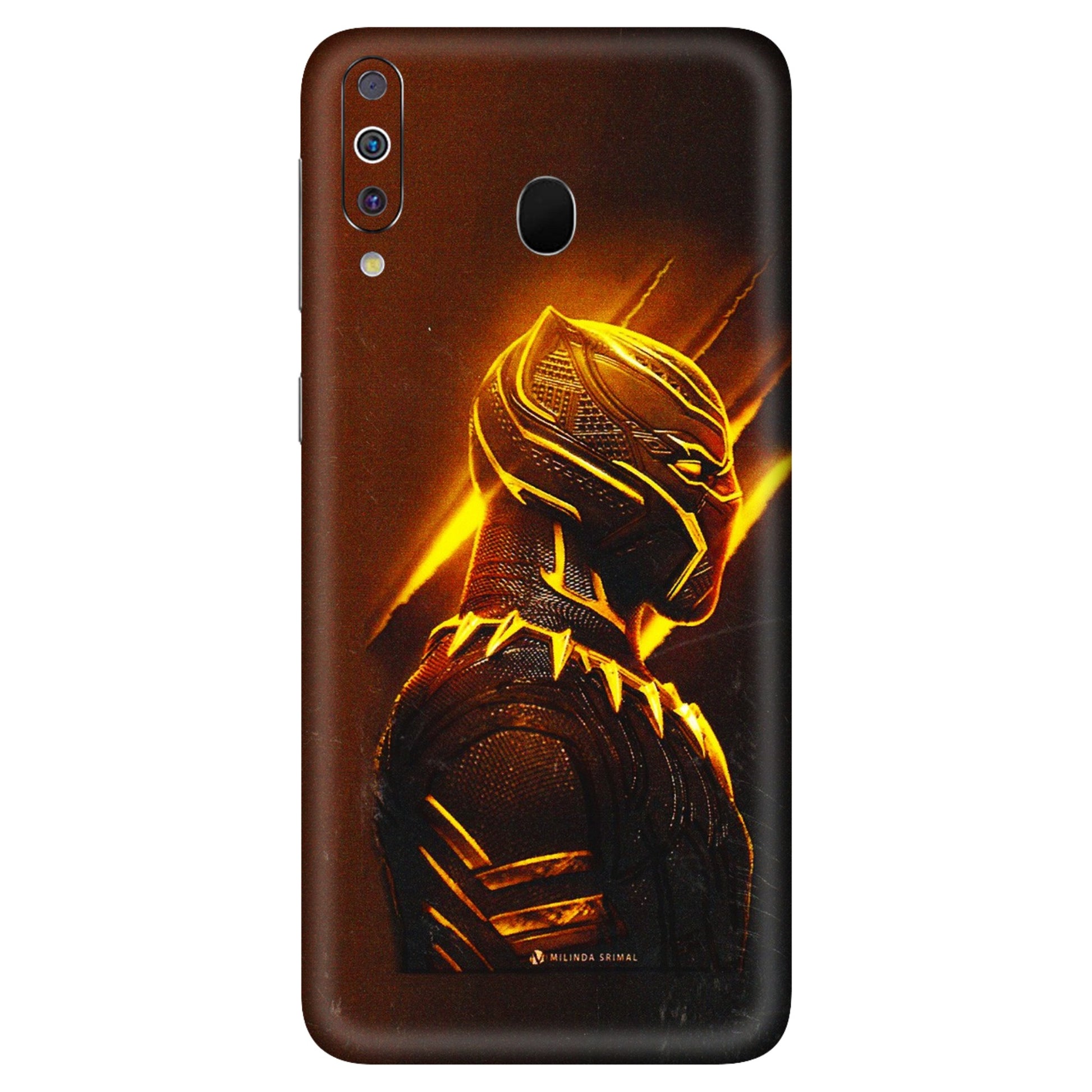 Samsung M/F/Note/Flip and C Phone Skins (All Models) - Gold Black Panther - 3D Embossed Finish (L-181) Samsung Galaxy M30
