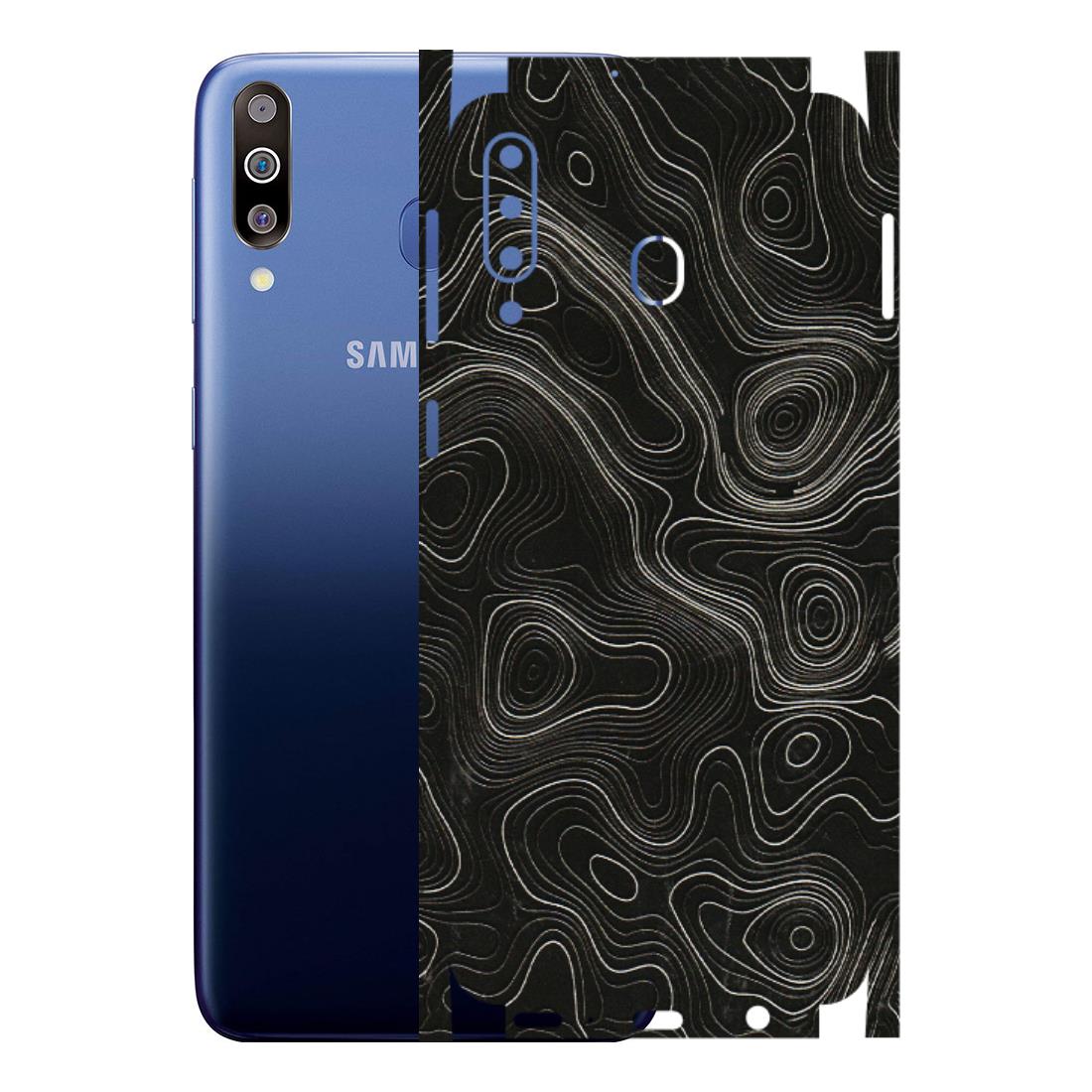 Samsung M/F/Note/Flip and C Phone Skins (All Models) - Black Swirl - 3D Embossed Finish (L-196) Samsung Galaxy M30