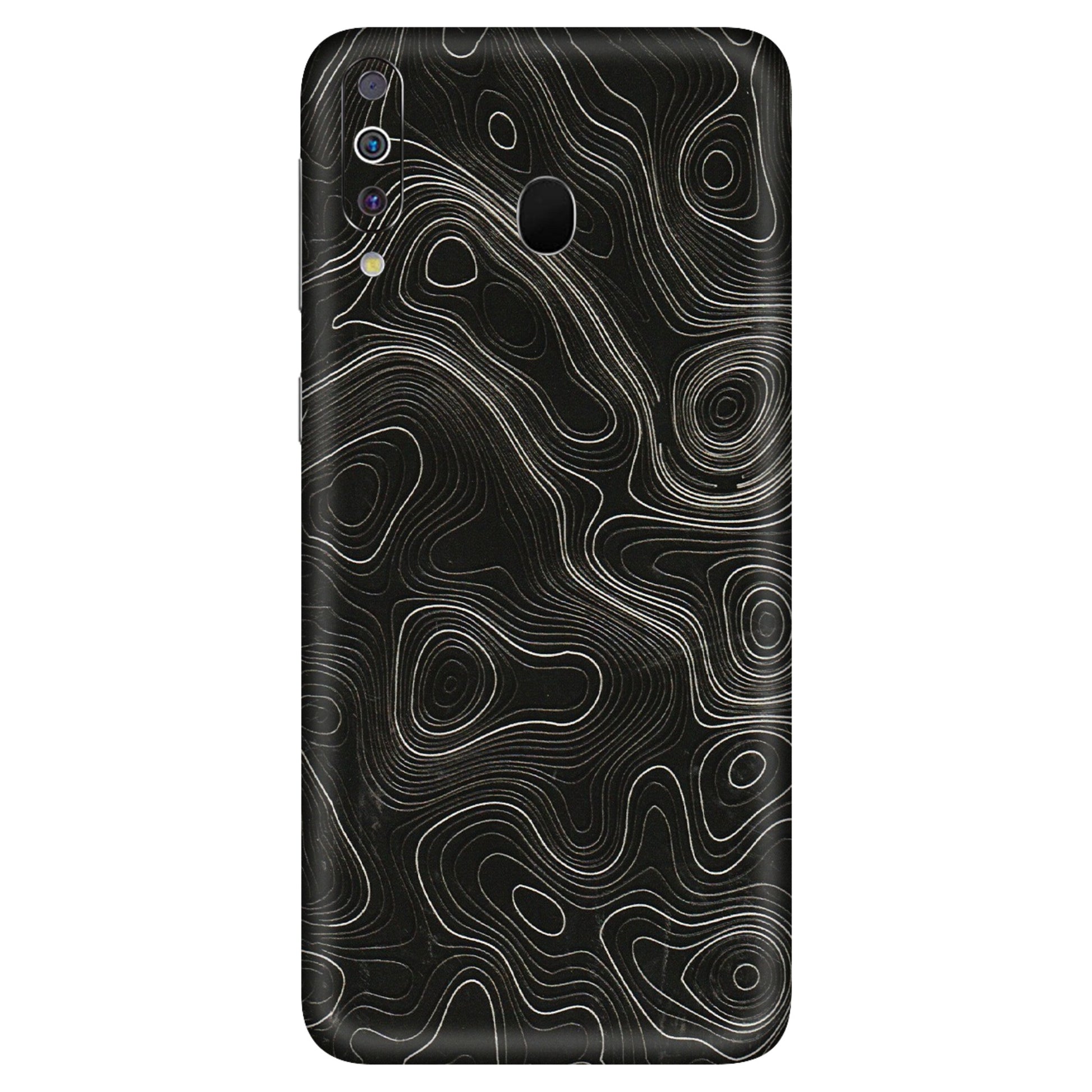 Samsung M/F/Note/Flip and C Phone Skins (All Models) - Black Swirl - 3D Embossed Finish (L-196) Samsung Galaxy M30