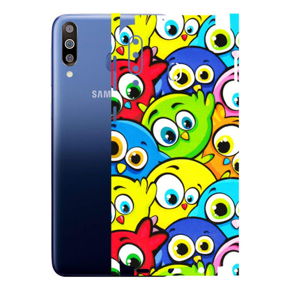 Samsung M/F/Note/Flip and C Phone Skins (All Models) - Cute Fluffy Birds - 3D Embossed Finish (L-213) Samsung Galaxy M30