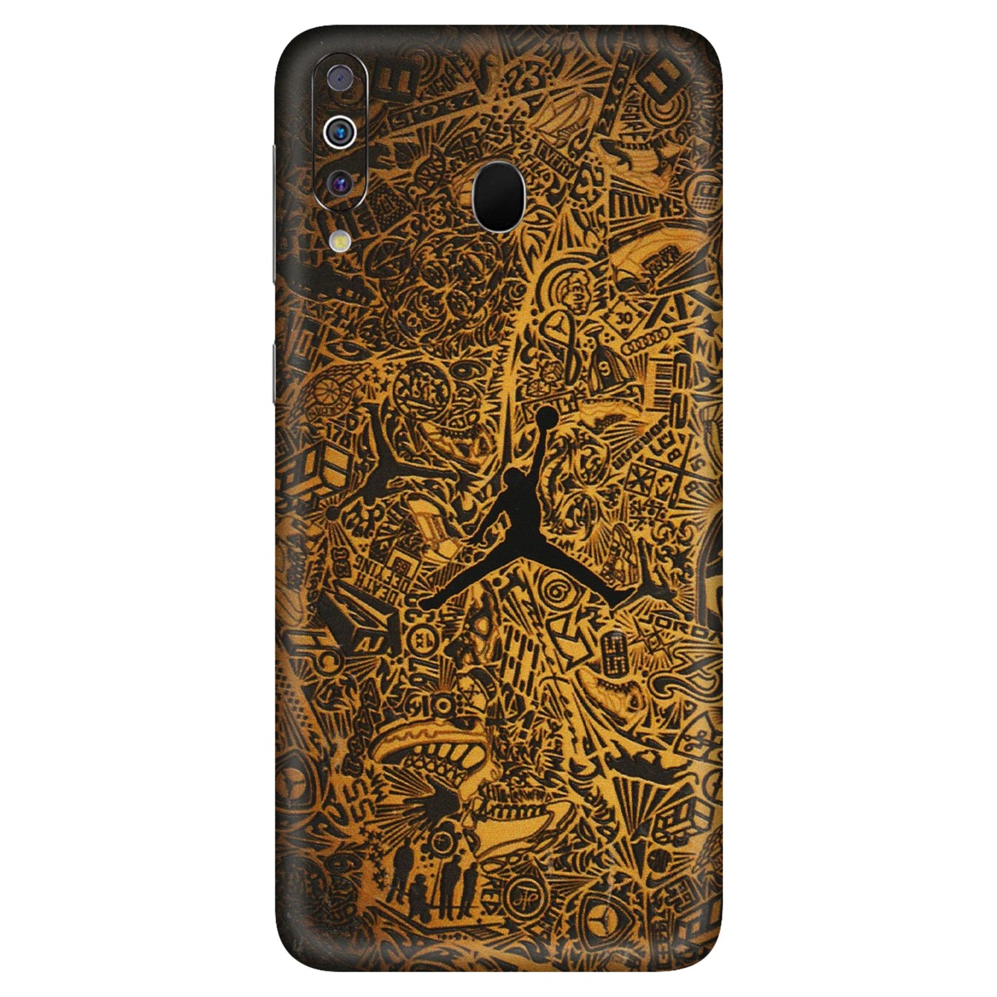 Samsung M/F/Note/Flip and C Phone Skins (All Models) - Premium Gold Basketball Player - 3D Embossed Finish (L-236) Samsung Galaxy M30