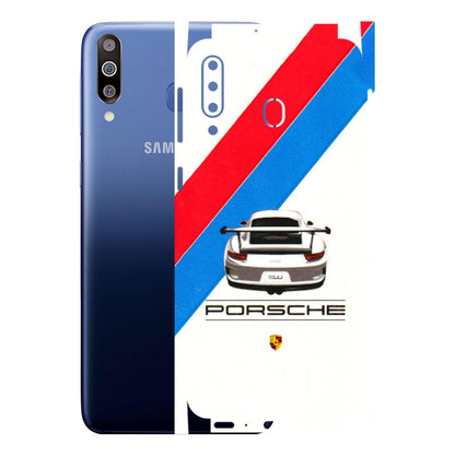 Samsung M/F/Note/Flip and C Phone Skins (All Models) - Porche Car Sober Logo - 3D Embossed Finish (L-248) Samsung Galaxy M30