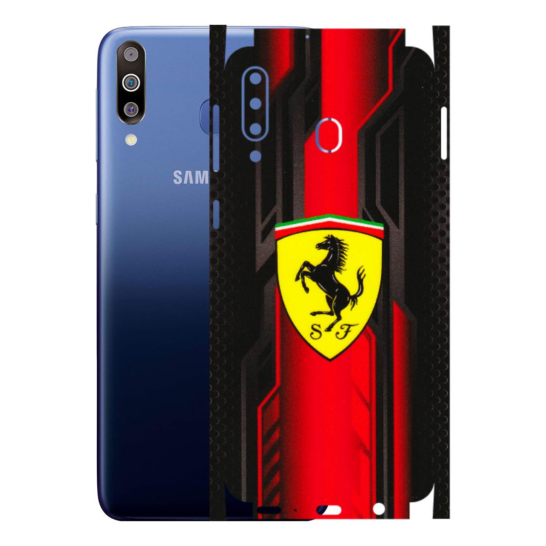 Samsung M/F/Note/Flip and C Phone Skins (All Models) - Black Ferrari Logo - 3D Embossed Finish (L-253) Samsung Galaxy M30