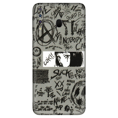 Samsung M/F/Note/Flip and C Phone Skins (All Models) - Never Have Love Anime - 3D Embossed Finish (L-260) Samsung Galaxy M30