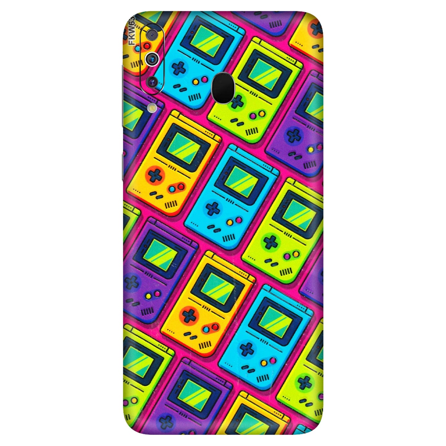 Samsung M/F/Note/Flip and C Phone Skins (All Models) - Gameboy Colourful - 3D Embossed Finish (L-266) Samsung Galaxy M30