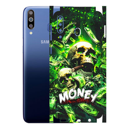 Samsung M/F/Note/Flip and C Phone Skins (All Models) - Skull Money - 3D Embossed Finish (L-303) Samsung Galaxy M30