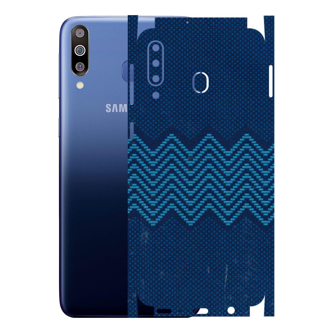 Samsung M/F/Note/Flip and C Phone Skins (All Models) - Blue Sober Waves - 3D Embossed Finish (L-306) Samsung Galaxy M30