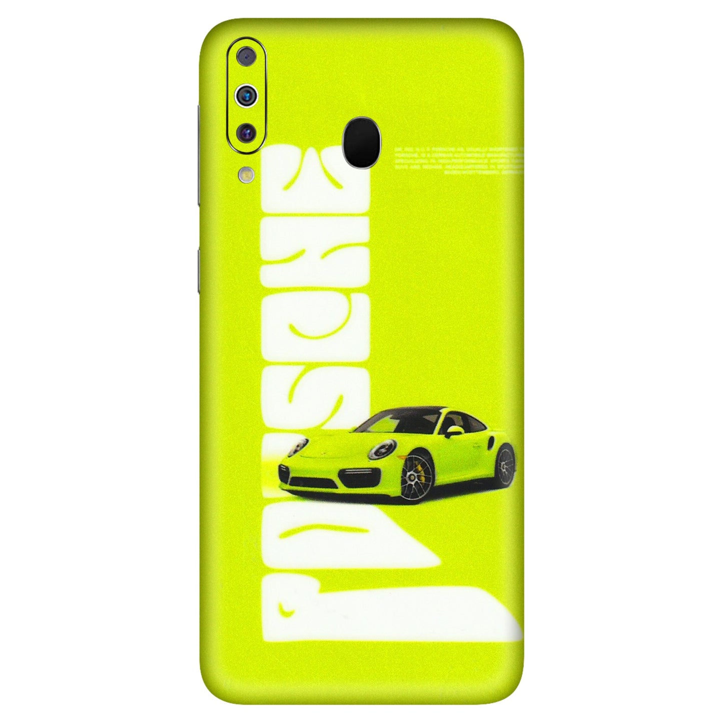 Samsung M/F/Note/Flip and C Phone Skins (All Models) - Lime Green Porche - 3D Embossed Finish (L-30) Samsung Galaxy M30