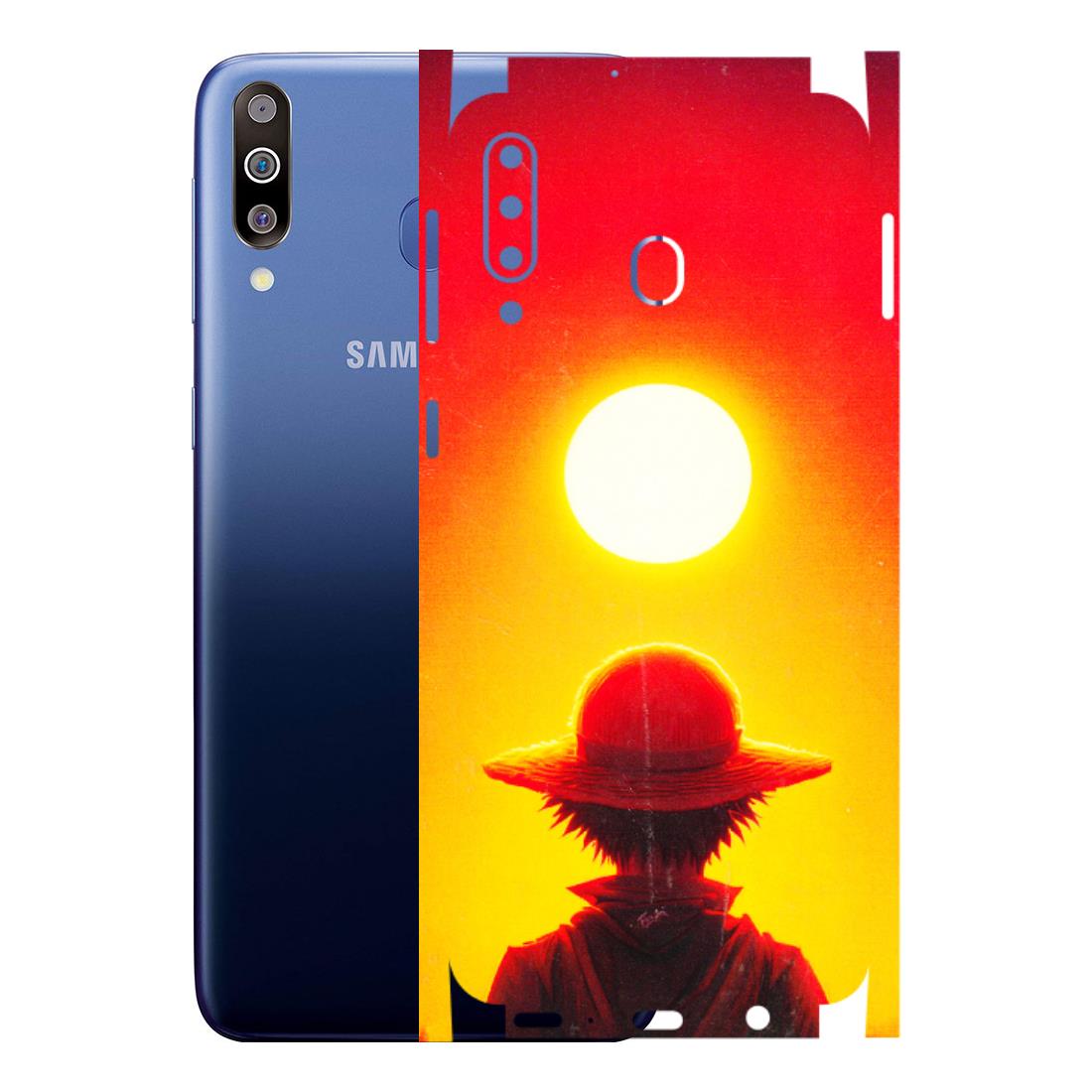 Samsung M/F/Note/Flip and C Phone Skins (All Models) - Cool Sunset With Monkey D.Luffy Anime - 3D Embossed Finish (L-329) Samsung Galaxy M30