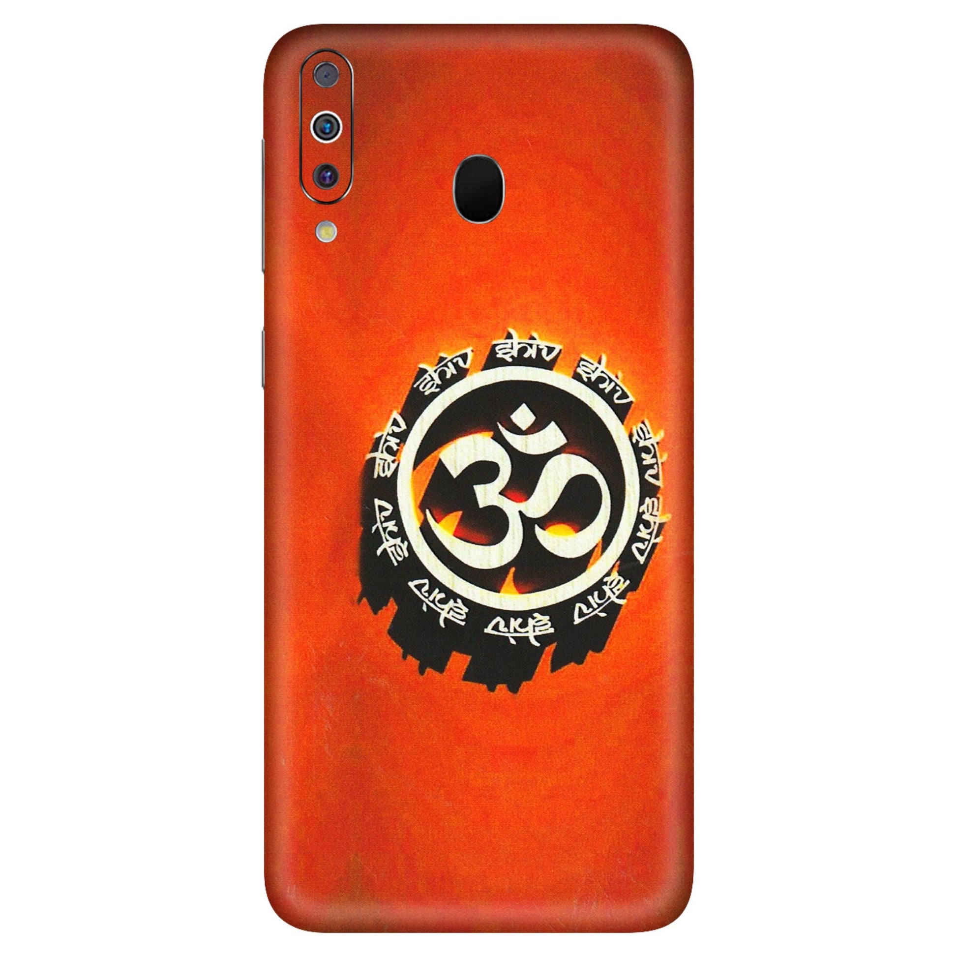 Samsung M/F/Note/Flip and C Phone Skins (All Models) - Aum Shiv Orange - 3D Embossed Finish (L-32) Samsung Galaxy M30