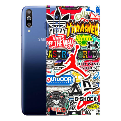 Samsung M/F/Note/Flip and C Phone Skins (All Models) - Multi Brands Sticker Graffiti - 3D Embossed Finish (L-37) Samsung Galaxy M30