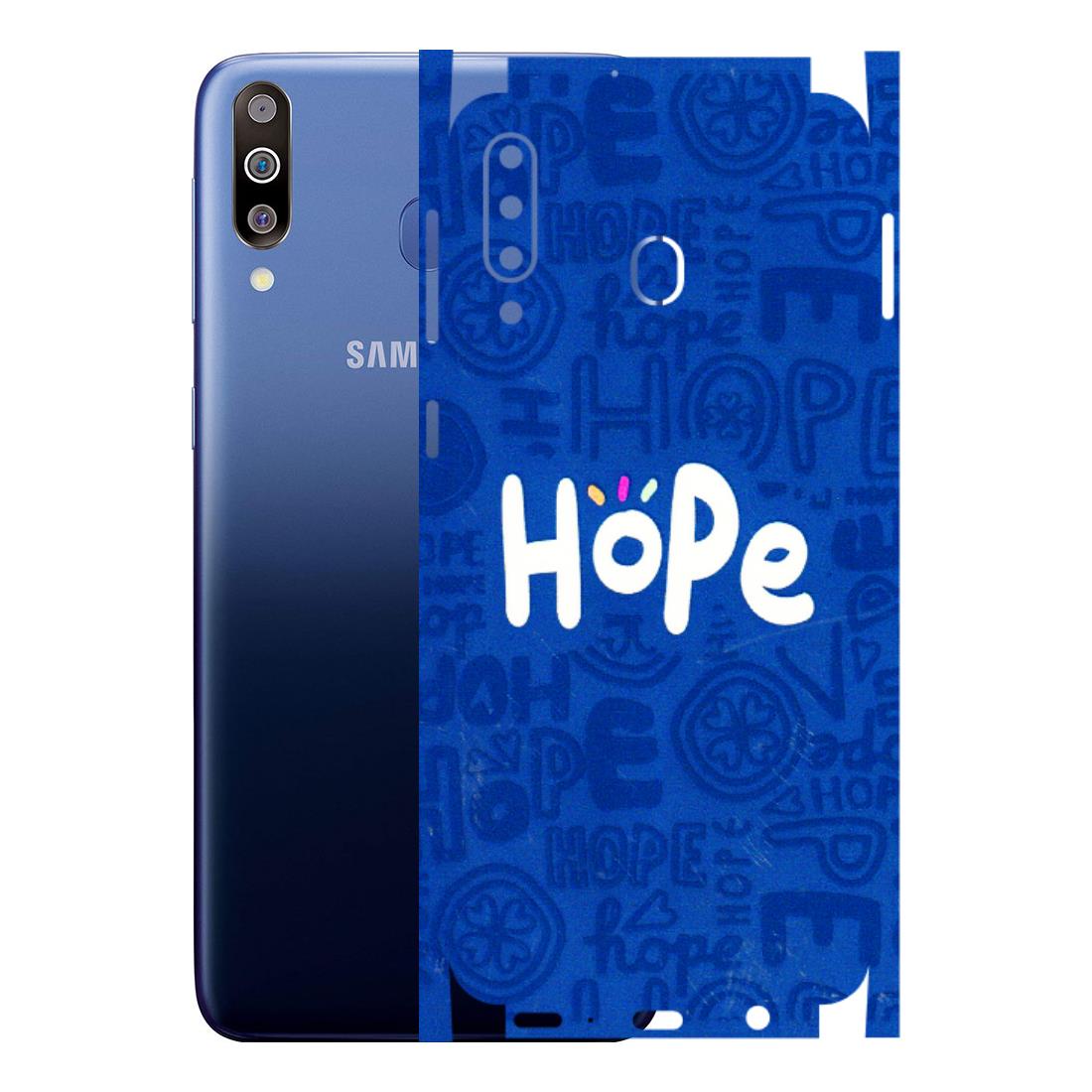 Samsung M/F/Note/Flip and C Phone Skins (All Models) - Hope Doodles Blue - 3D Embossed Finish (L-43) Samsung Galaxy M30