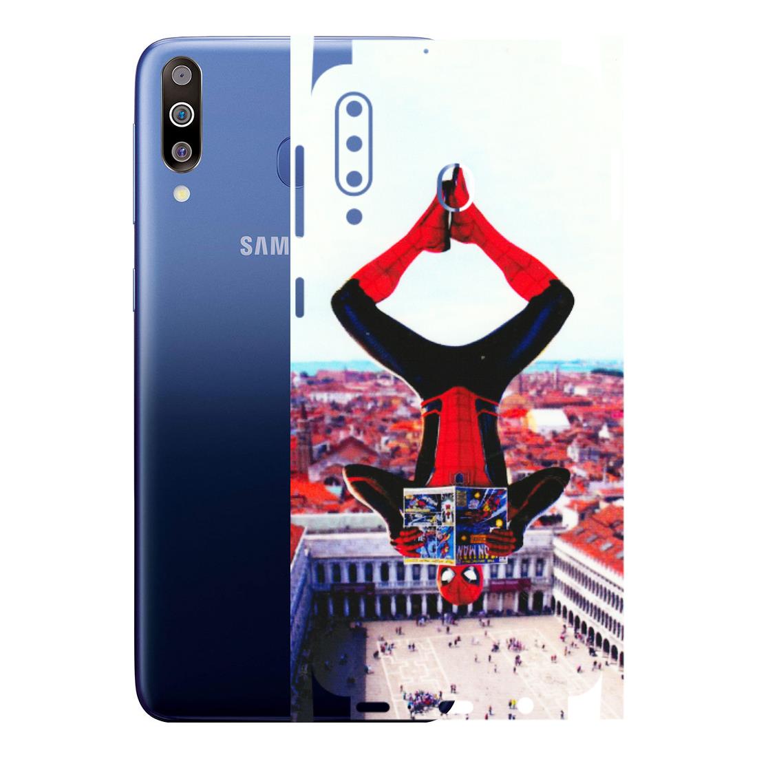 Samsung M/F/Note/Flip and C Phone Skins (All Models) - Spiderman Hanging - 3D Embossed Finish (L-53) Samsung Galaxy M30