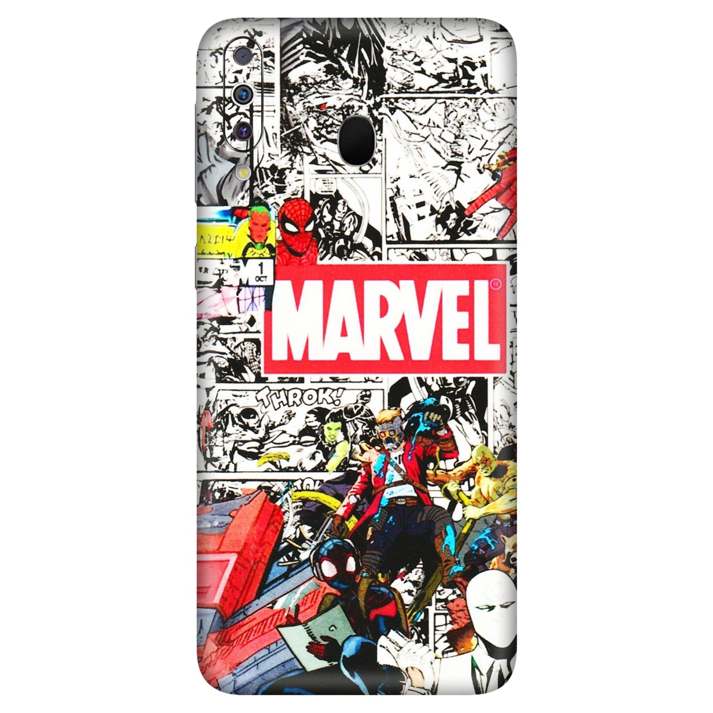 Samsung M/F/Note/Flip and C Phone Skins (All Models) - Marvel Colorful Comic - 3D Embossed Finish (L-64) Samsung Galaxy M30