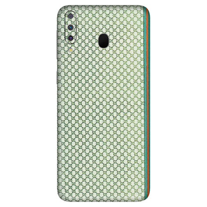 Samsung M/F/Note/Flip and C Phone Skins (All Models) - Gucci Fabric Pattern - 3D Embossed Finish (L-73) Samsung Galaxy M30
