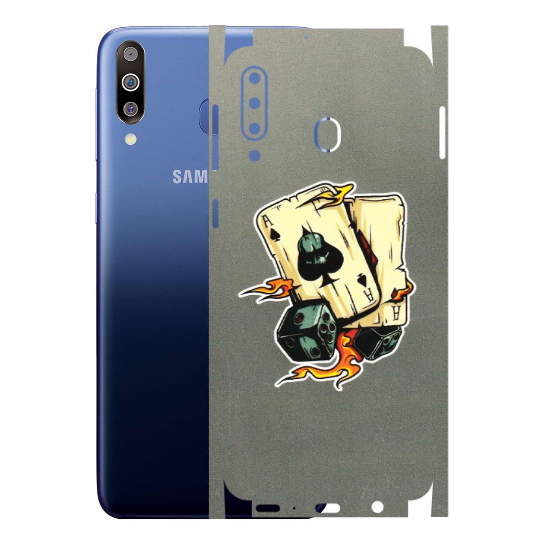 Samsung M/F/Note/Flip and C Phone Skins (All Models) - Grey Cards Of Ace - 3D Embossed Finish (L-77) Samsung Galaxy M30