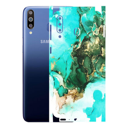 Samsung M/F/Note/Flip and C Phone Skins (All Models) - The Blue Gold Marble - Matte Finish (M-124) Samsung Galaxy M30