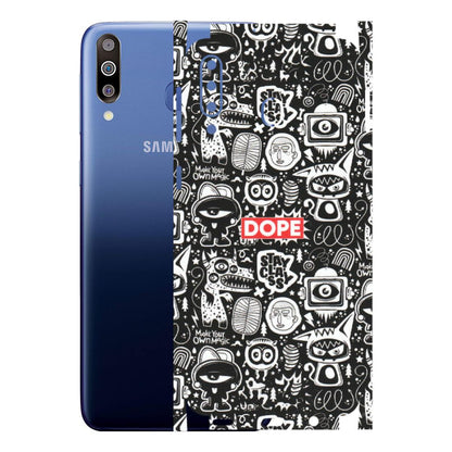 Samsung M/F/Note/Flip and C Phone Skins (All Models) - Dope Stay Classy Black Doodles - Matte Finish (M-126) Samsung Galaxy M30