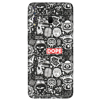 Samsung M/F/Note/Flip and C Phone Skins (All Models) - Dope Stay Classy Black Doodles - Matte Finish (M-126) Samsung Galaxy M30