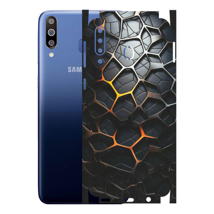 Samsung M/F/Note/Flip and C Phone Skins (All Models) - New Abstract Graphite Tiles - Matte Finish (M-130) Samsung Galaxy M30