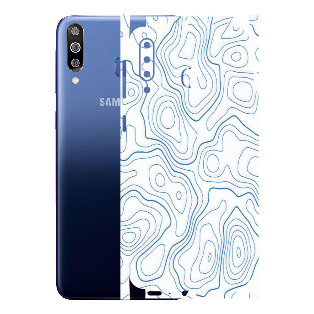 Samsung M/F/Note/Flip and C Phone Skins (All Models) - Blue And White Swirls - Matte Finish (M-139) Samsung Galaxy M30