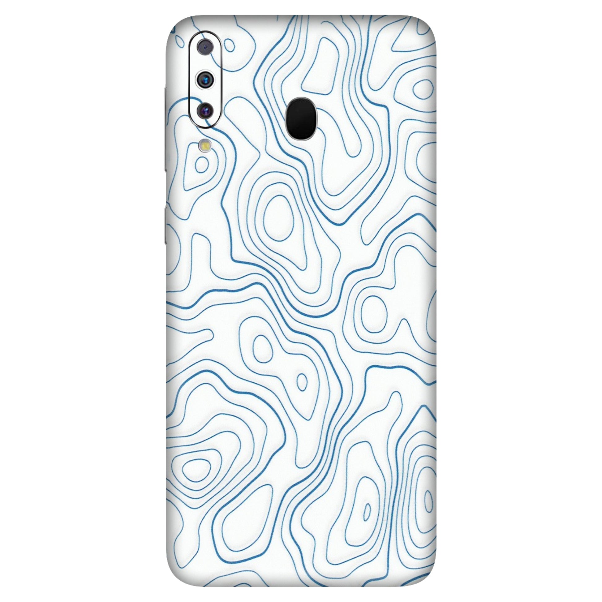 Samsung M/F/Note/Flip and C Phone Skins (All Models) - Blue And White Swirls - Matte Finish (M-139) Samsung Galaxy M30