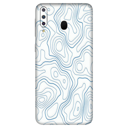 Samsung M/F/Note/Flip and C Phone Skins (All Models) - Blue And White Swirls - Matte Finish (M-139) Samsung Galaxy M30