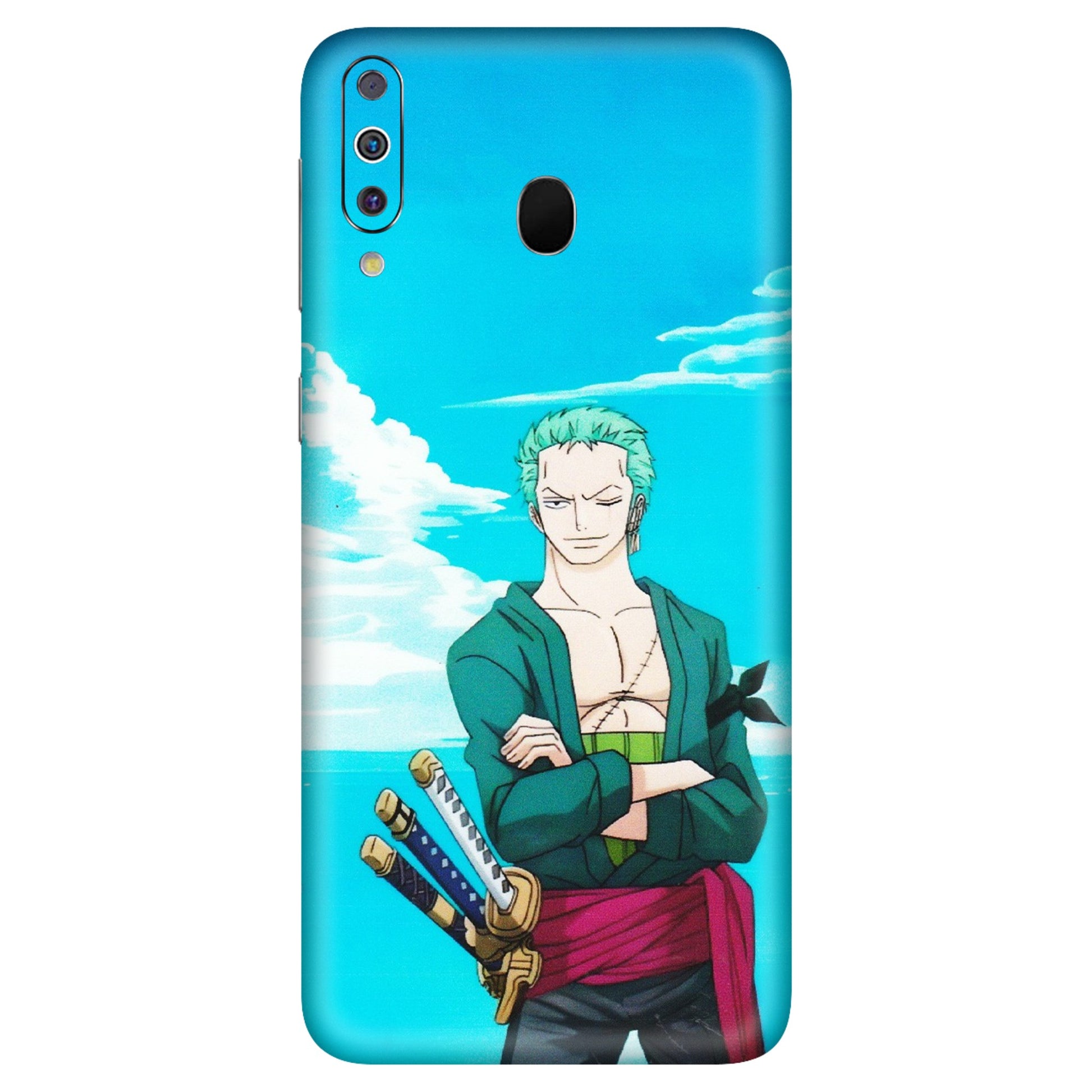 Samsung M/F/Note/Flip and C Phone Skins (All Models) - Cool Swordman Zoro Anime - Matte Finish (M-143) Samsung Galaxy M30