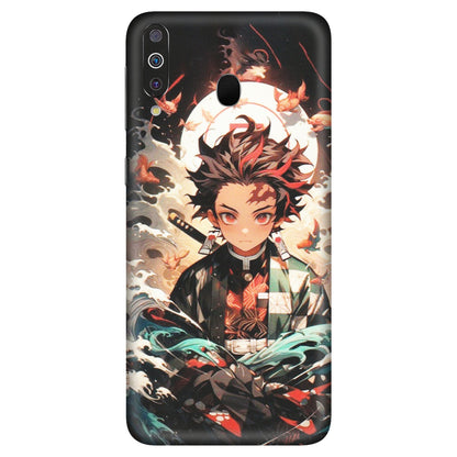 Samsung M/F/Note/Flip and C Phone Skins (All Models) - Tanjiro Demon Slayer Anime - Matte Finish (M-158) Samsung Galaxy M30
