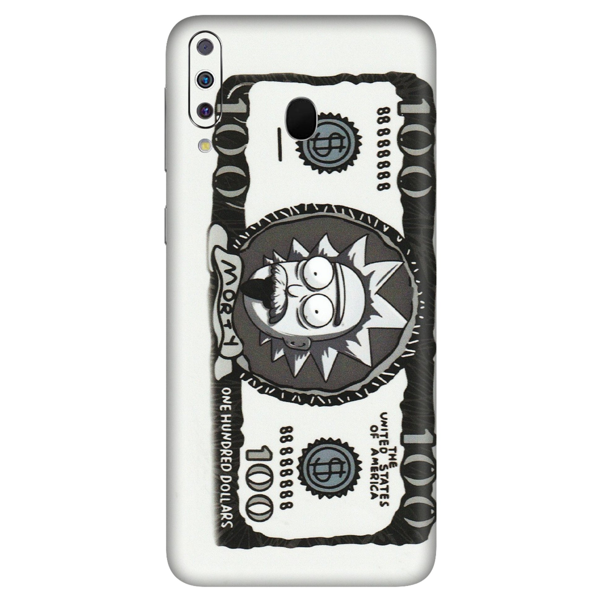 Samsung M/F/Note/Flip and C Phone Skins (All Models) - Rick And Morty Hundred Dollar Anime - Matte Finish (M-161) Samsung Galaxy M30