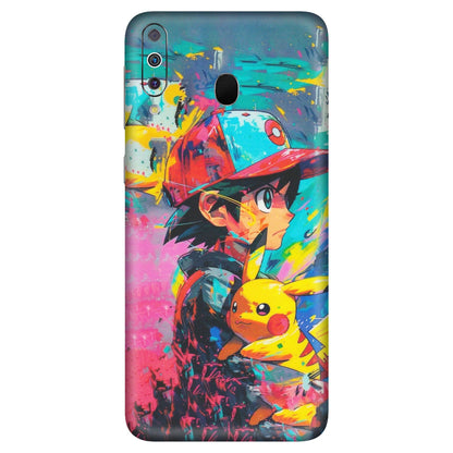 Samsung M/F/Note/Flip and C Phone Skins (All Models) - Ash & Pikachu - Matte Finish (M-26) Samsung Galaxy M30
