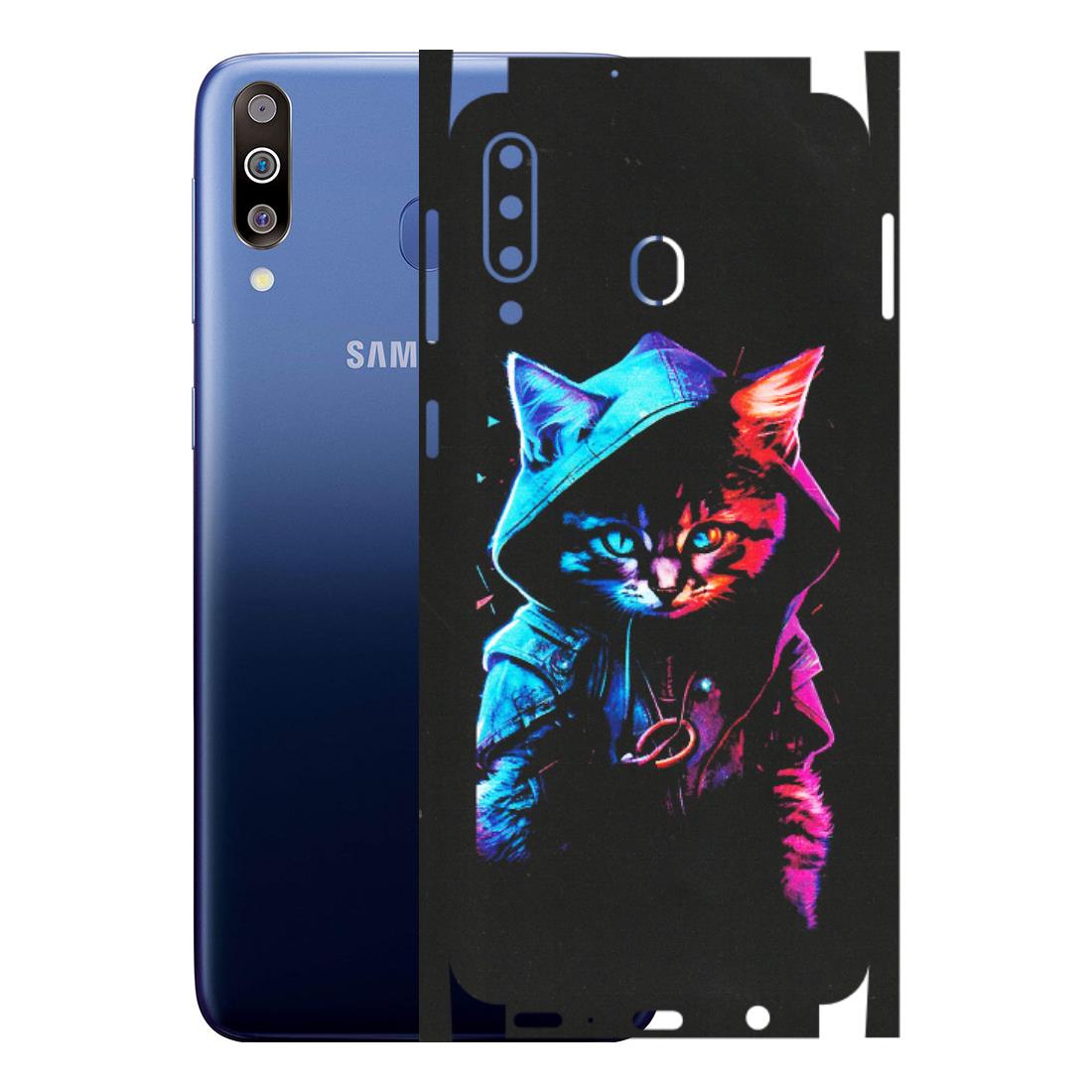 Samsung M/F/Note/Flip and C Phone Skins (All Models) - Cyberpunk Cat - Matte Finish (M-45) Samsung Galaxy M30