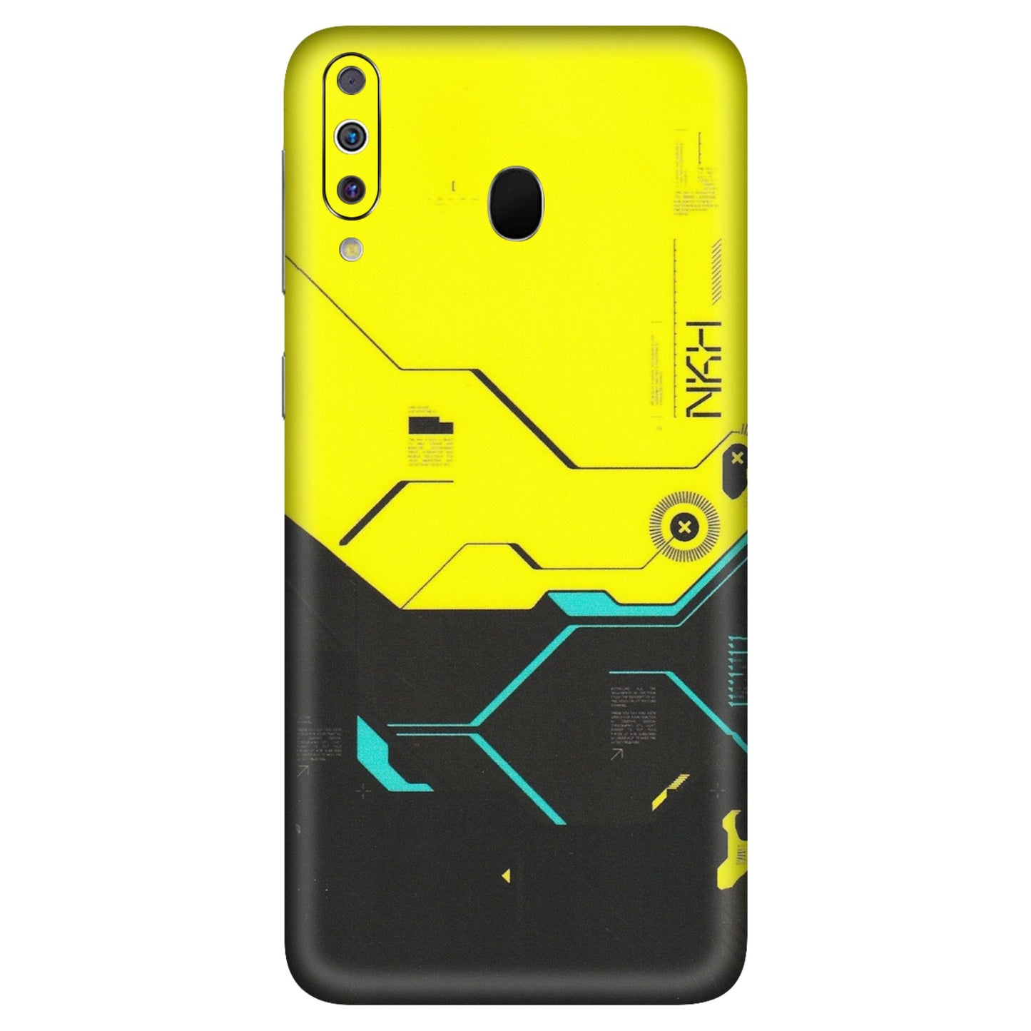 Samsung M/F/Note/Flip and C Phone Skins (All Models) - Black Yellow Technica - Matte Finish (M-53) Samsung Galaxy M30