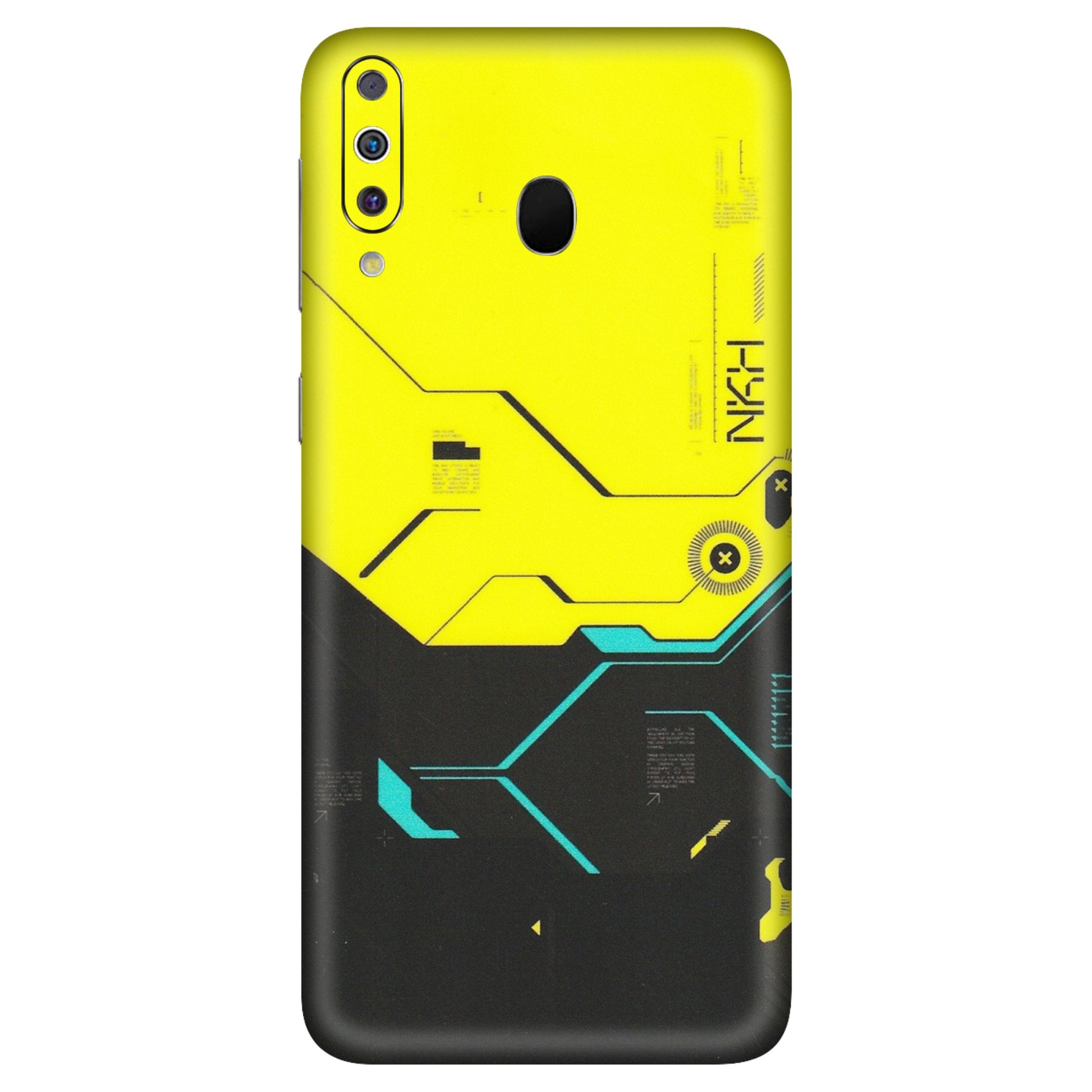 Samsung M/F/Note/Flip and C Phone Skins (All Models) - Black Yellow Technica - Matte Finish (M-53) Samsung Galaxy M30
