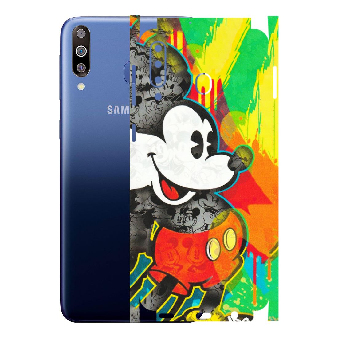 Samsung M/F/Note/Flip and C Phone Skins (All Models) - Multiple Mickey With Colourful Texture - Matte Finish (M-84) Samsung Galaxy M30