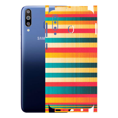 Samsung M/F/Note/Flip and C Phone Skins (All Models) - Colourful Stripes Soothing Effect - Matte Finish (M-86) Samsung Galaxy M30
