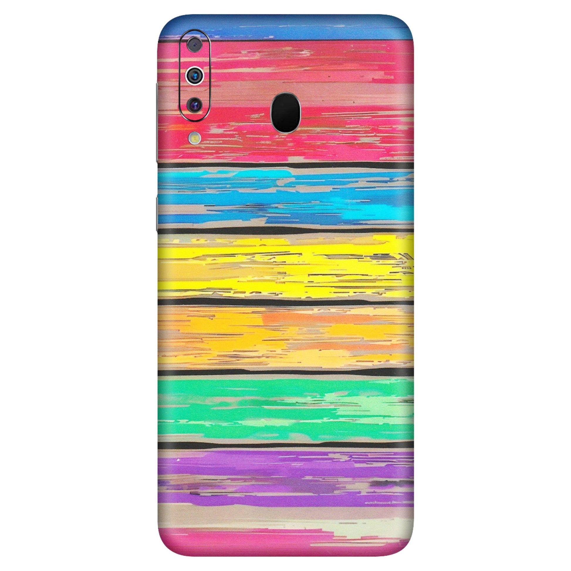 Samsung M/F/Note/Flip and C Phone Skins (All Models) - Multi Colour Wooden Wall - Matte Finish (M-96) Samsung Galaxy M30