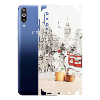 Samsung M/F/Note/Flip and C Phone Skins (All Models) - London Street - Transparent Finish (T-02) Samsung Galaxy M30